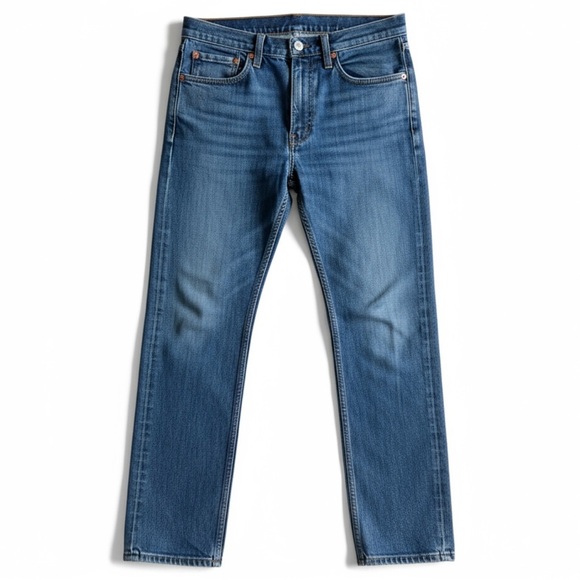 Levi’s 505 Regular Fit Straight Leg Blue Denim Jeans Medium Wash Size 34x32 - Picture 1 of 8